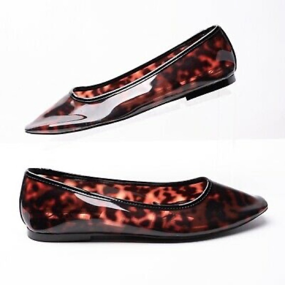 Zara Tortoiseshell Effect Ballet Flats - Picture 3 of 8